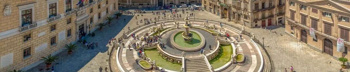 Piazza Pretoria, S.Cataldo, cena con pizza